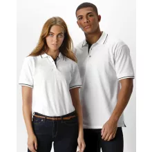 Női galléros póló  rövid ujjú Kustom Kit St. Mellion Polo   Fehér/Sötétkék navy   urespolo.hu