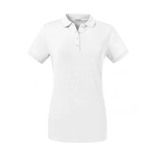 Női rövid ujjú galléros póló Russell Europe Ladies' Tailored Stretch Polo XL, Fehér