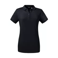 Női rövid ujjú galléros póló Russell Europe Ladies' Tailored Stretch Polo M, Fekete