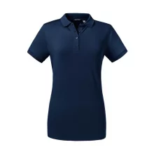 Női rövid ujjú galléros póló Russell Europe Ladies' Tailored Stretch Polo S, Sötétkék (navy)