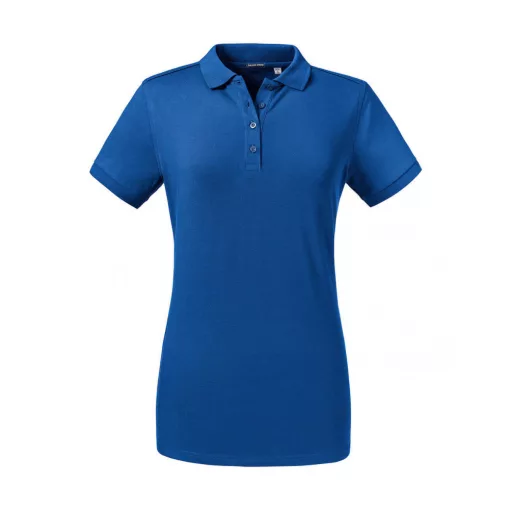 Női rövid ujjú galléros póló Russell Europe Ladies' Tailored Stretch Polo S, Világos királykék
