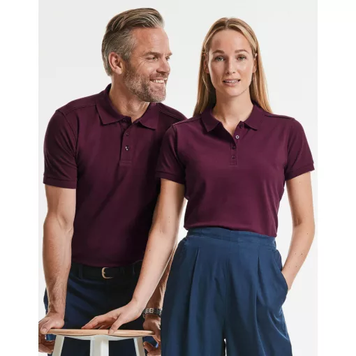Női rövid ujjú galléros póló Russell Europe Ladies\' Tailored Stretch Polo XS, Piros