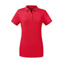 Női rövid ujjú galléros póló Russell Europe Ladies' Tailored Stretch Polo M, Piros