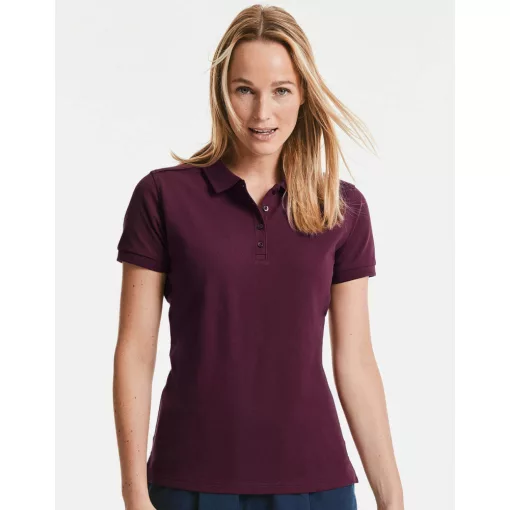 Női rövid ujjú galléros póló Russell Europe Ladies\' Tailored Stretch Polo XS, Világos Oxford