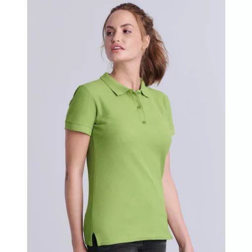 Női Galléros póló  Rövid ujjú Gildan Premium Cotton Ladies' Double Piqué Polo   Fehér   urespol