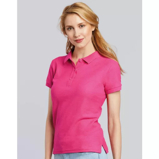 Női Galléros póló  Rövid ujjú Gildan Premium Cotton Ladies\' Double Piqué Polo   Fehér   urespol