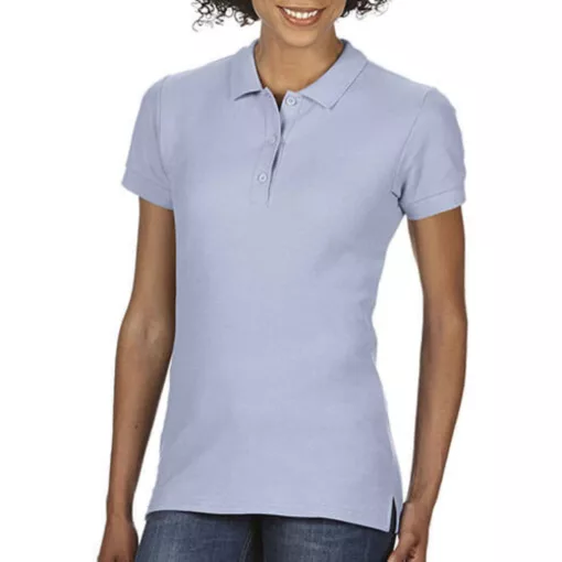 Női Galléros póló  Rövid ujjú Gildan Premium Cotton Ladies\' Double Piqué Polo   Világos rózsasz