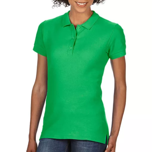 Női Galléros póló  Rövid ujjú Gildan Premium Cotton Ladies' Double Piqué Polo   Ír zöld   uresp