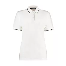 Női galléros póló  rövid ujjú Kustom Kit St. Mellion Polo   Fehér/Sötétkék navy   urespolo.hu