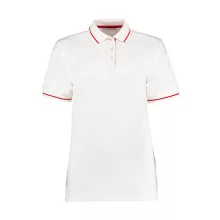 Női galléros póló  rövid ujjú Kustom Kit St. Mellion Polo   Fehér/Piros   urespolo.hu