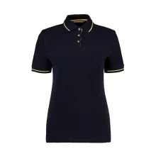Női galléros póló  rövid ujjú Kustom Kit St. Mellion Polo   Sötétkék navy/napsárga   urespolo.h