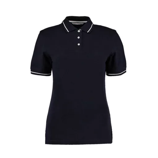 Női galléros póló  rövid ujjú Kustom Kit St. Mellion Polo   Sötétkék navy/fehér   urespolo.hu