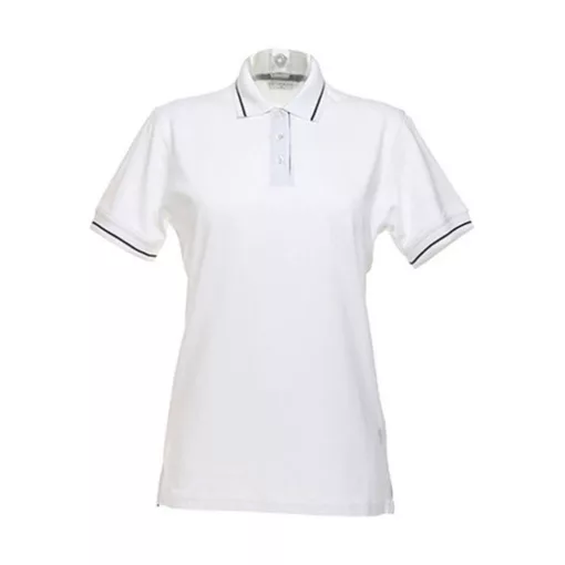 Női galléros póló  rövid ujjú Kustom Kit St. Mellion Polo   Világos kék/fehér   urespolo.hu
