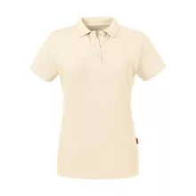 Női rövid ujjú organikus galléros póló Russell Europe Ladies' Pure Organic Polo XS, Naturál