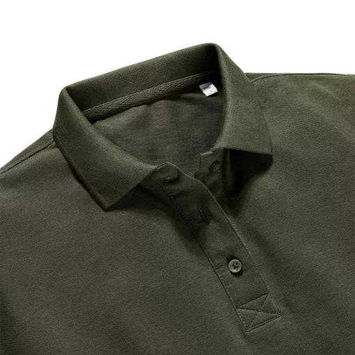 Női rövid ujjú organikus galléros póló Russell Europe Ladies\' Pure Organic Polo XS, Sötétkék (n