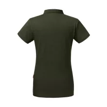 Női rövid ujjú organikus galléros póló Russell Europe Ladies\' Pure Organic Polo XS, Sötét oliva