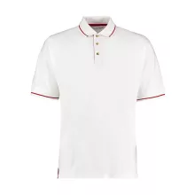 Férfi rövid ujjú galléros póló Kustom Kit Men's Classic Fit St. Mellion Polo 2XL, Fehér/Bright