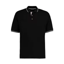 Férfi rövid ujjú galléros póló Kustom Kit Men's Classic Fit St. Mellion Polo L, Fekete/Fehér