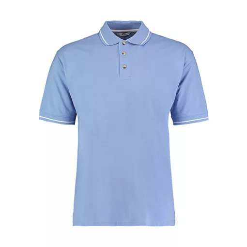 Férfi rövid ujjú galléros póló Kustom Kit Men's Classic Fit St. Mellion Polo 2XL, Világos kék/f