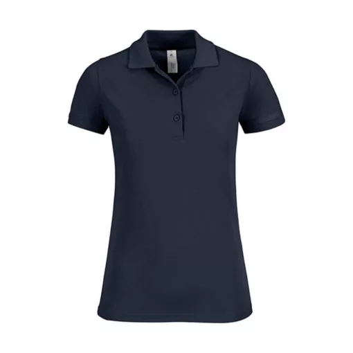 Női galléros póló  rövid ujjú B&C Safran Timeless Women - PW457   Sötétkék (navy)   urespolo.hu
