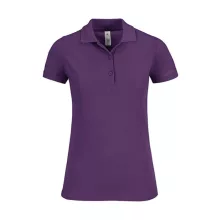 Női galléros póló  rövid ujjú B&C Safran Timeless Women - PW457   Lila   urespolo.hu