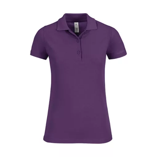 Női galléros póló  rövid ujjú B&C Safran Timeless Women - PW457   Lila   urespolo.hu