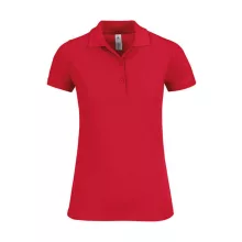 Női galléros póló  rövid ujjú B&C Safran Timeless Women - PW457   Piros   urespolo.hu