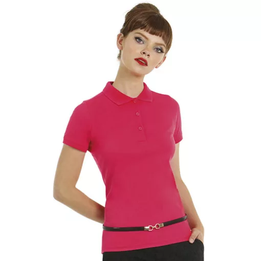 Női galléros póló  rövid ujjú B&C Safran Timeless Women - PW457   Sütőtök sárga   urespolo.hu