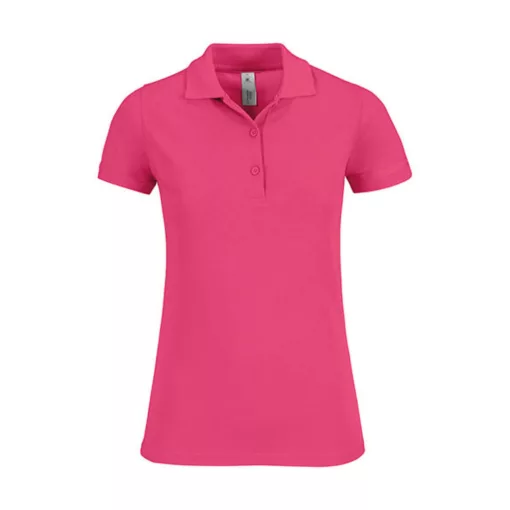 Női galléros póló  rövid ujjú B&C Safran Timeless Women - PW457   Fuchsia   urespolo.hu