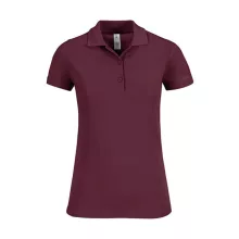 Női galléros póló  rövid ujjú B&C Safran Timeless Women - PW457   Burgundi vörös   urespolo.hu