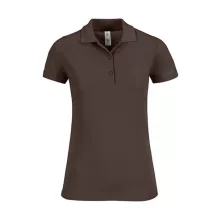 Női galléros póló  rövid ujjú B&C Safran Timeless Women - PW457   Barna   urespolo.hu