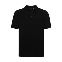 Férfi rövid ujjú felső Russell Europe Men's Tailored Stretch Polo M, Fekete