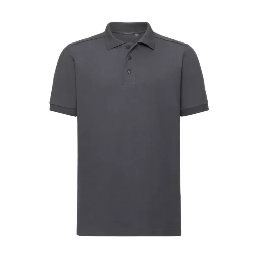 Férfi rövid ujjú felső Russell Europe Men's Tailored Stretch Polo L, Konvoj szürke