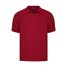 Férfi rövid ujjú felső Russell Europe Men's Tailored Stretch Polo S, Piros