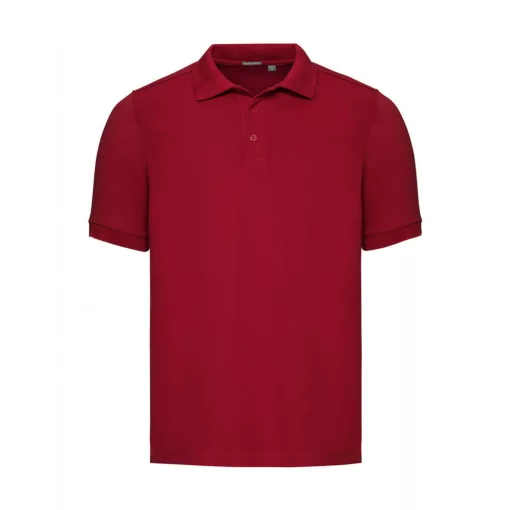 Férfi rövid ujjú felső Russell Europe Men's Tailored Stretch Polo S, Piros