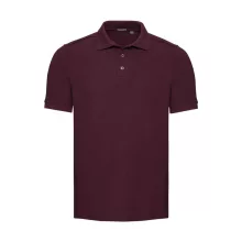 Férfi rövid ujjú felső Russell Europe Men's Tailored Stretch Polo M, Burgundi vörös