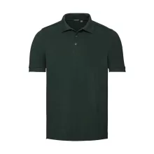 Férfi rövid ujjú felső Russell Europe Men's Tailored Stretch Polo S, Sötétzöld