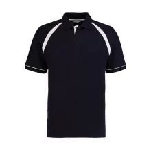 Férfi rövid ujjú galléros póló Kustom Kit Classic Fit Oak Hill Polo XL, Sötétkék navy/fehér