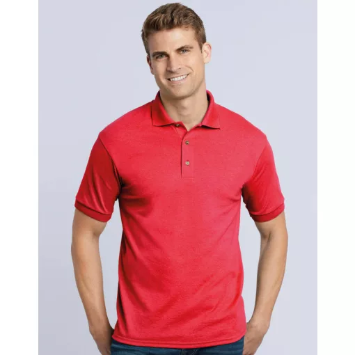 Uniszex Galléros póló  Rövid ujjú Gildan DryBlend Adult Jersey Polo   Fehér   urespolo.hu