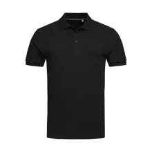 Férfi galléros póló  rövid ujjú Stedman Harper Polo Opál fekete   urespolo.hu