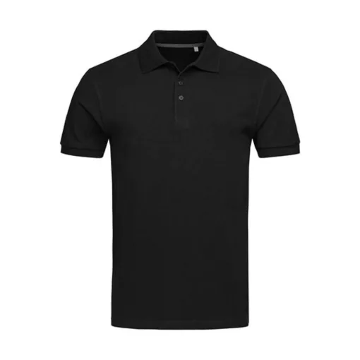 Férfi galléros póló  rövid ujjú Stedman Harper Polo Opál fekete   urespolo.hu
