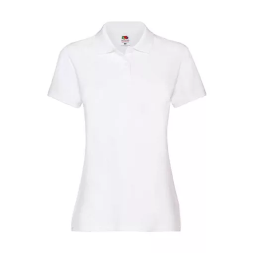 Női Galléros póló  Rövid ujjú Fruit of the Loom Premium Polo Lady-Fit   Fehér   urespolo.hu