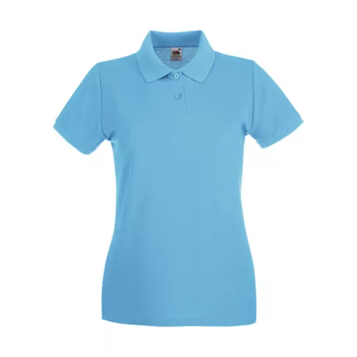 Női Galléros póló  Rövid ujjú Fruit of the Loom Premium Polo Lady-Fit   Fehér   urespolo.hu