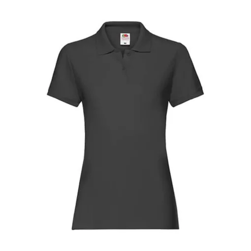 Női Galléros póló  Rövid ujjú Fruit of the Loom Premium Polo Lady-Fit   Fekete   urespolo.hu