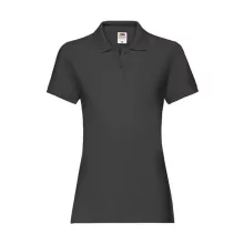 Női Galléros póló  Rövid ujjú Fruit of the Loom Premium Polo Lady-Fit   Fekete   urespolo.hu