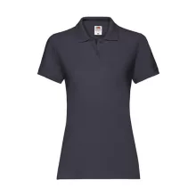 Női Galléros póló  Rövid ujjú Fruit of the Loom Premium Polo Lady-Fit   Mély sötétkék (navy)