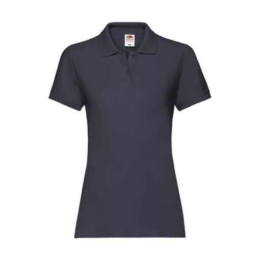 Női Galléros póló  Rövid ujjú Fruit of the Loom Premium Polo Lady-Fit   Mély sötétkék (navy)