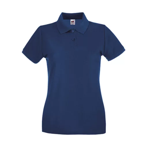 Női Galléros póló  Rövid ujjú Fruit of the Loom Premium Polo Lady-Fit   Király kék   urespolo.h
