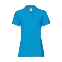 Női Galléros póló  Rövid ujjú Fruit of the Loom Premium Polo Lady-Fit   Azur kék   urespolo.hu