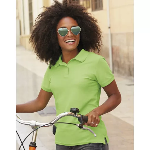 Női Galléros póló  Rövid ujjú Fruit of the Loom Premium Polo Lady-Fit   Ég kék   urespolo.hu